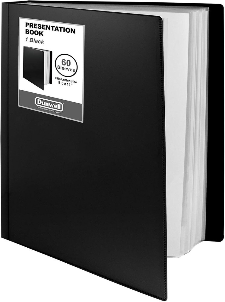 Dunwell 60 Pocket Presentation Book Binder 120 Pages Customizable Document Or...