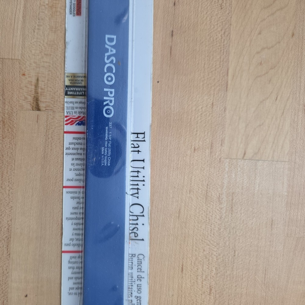 NEW Dasco Pro 337-0 Flat Utility Chisel 1-1/4"x 12"