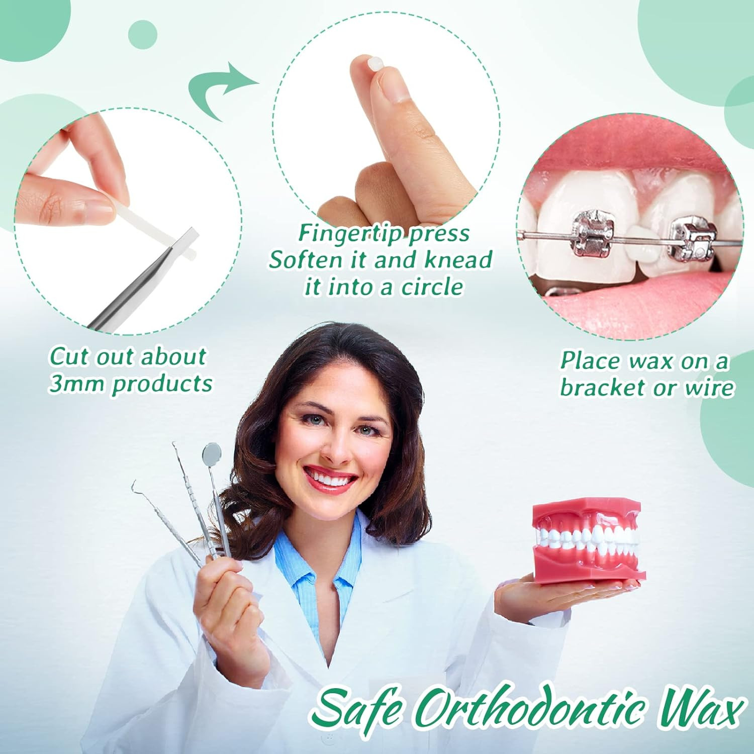 10 Scents Dental Orthodontics Ortho Wax For Braces Gum Irritation 100 Packs