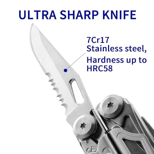 Multitool, 22-in-1 Multi-tool Pliers with Fire Starter, Emergency Whistle,