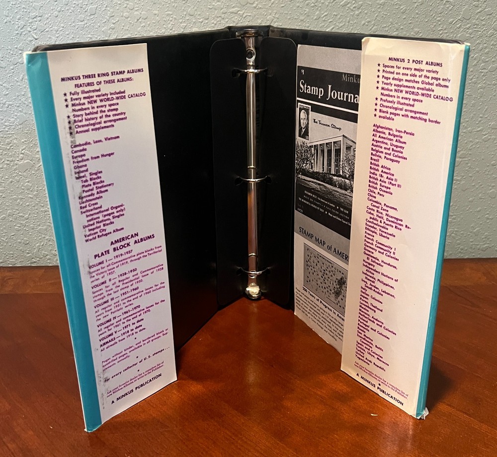 3 Ring Minkus Binder United States Plate Block for Stamp Collecting ZAYIX