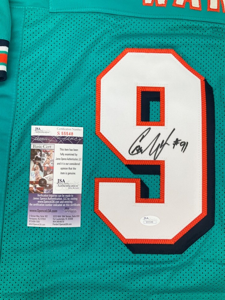 CAMERON WAKE MIAMI DOLPHINS SIGNED CUSTOM STITCHED JERSEY JSA COA