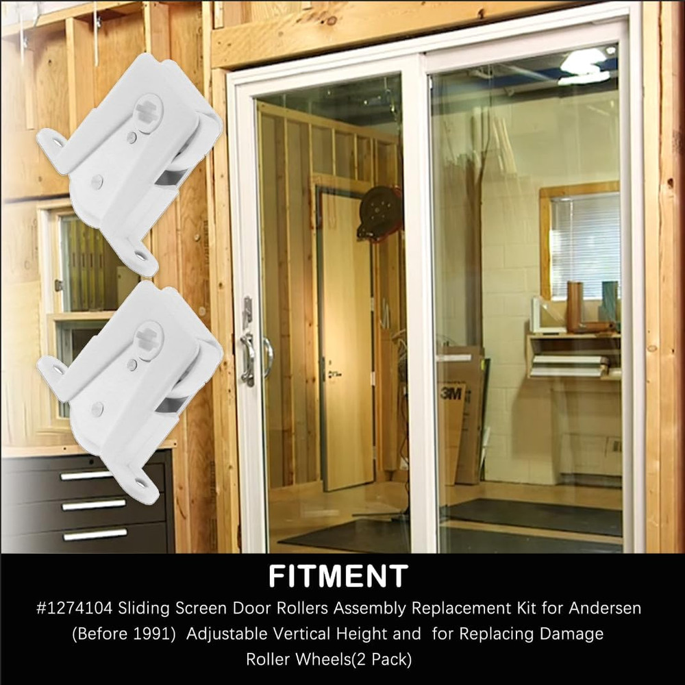 Sliding Screen Door Rollers Replacement for Andersen Part #1274104 (Before 1991