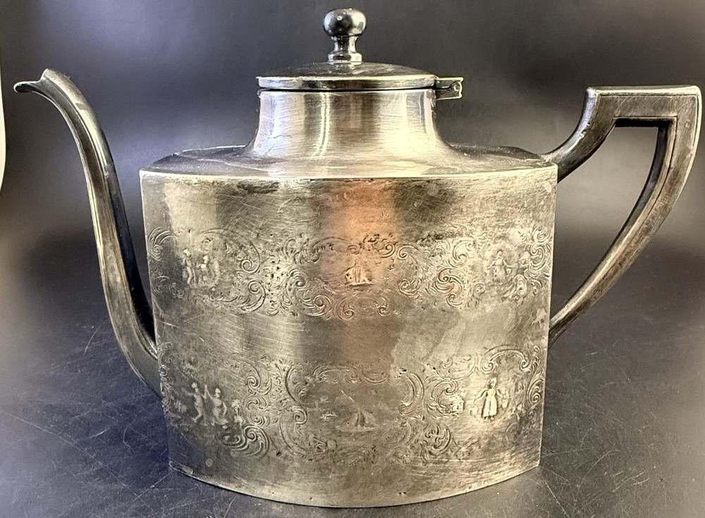 antique silver-plated teapot 5233 Vj02