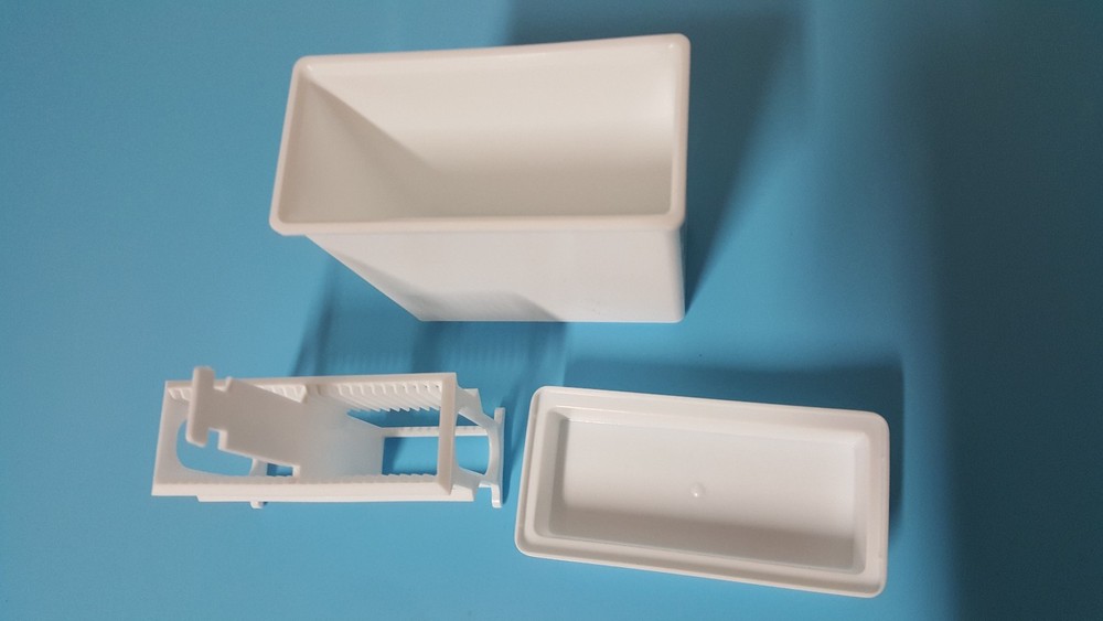 lab Plastic Staining Jar Rack Stand White for Microscope Slides(3 Sets) new