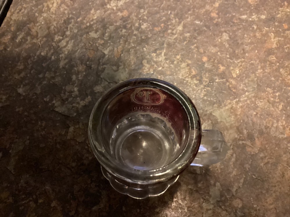 Rare Mercantile Candy Cinnamon Drops 1 Cent Measure Ruby Red Glass