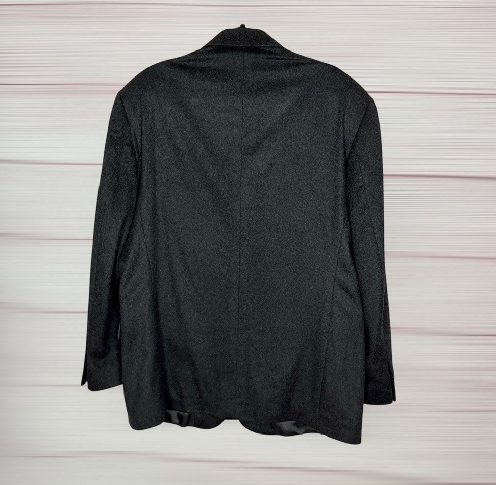 Louis Dell'Olio Cashmere Sport Coat Charcoal Blazer Vintage 42R Vintage Italy