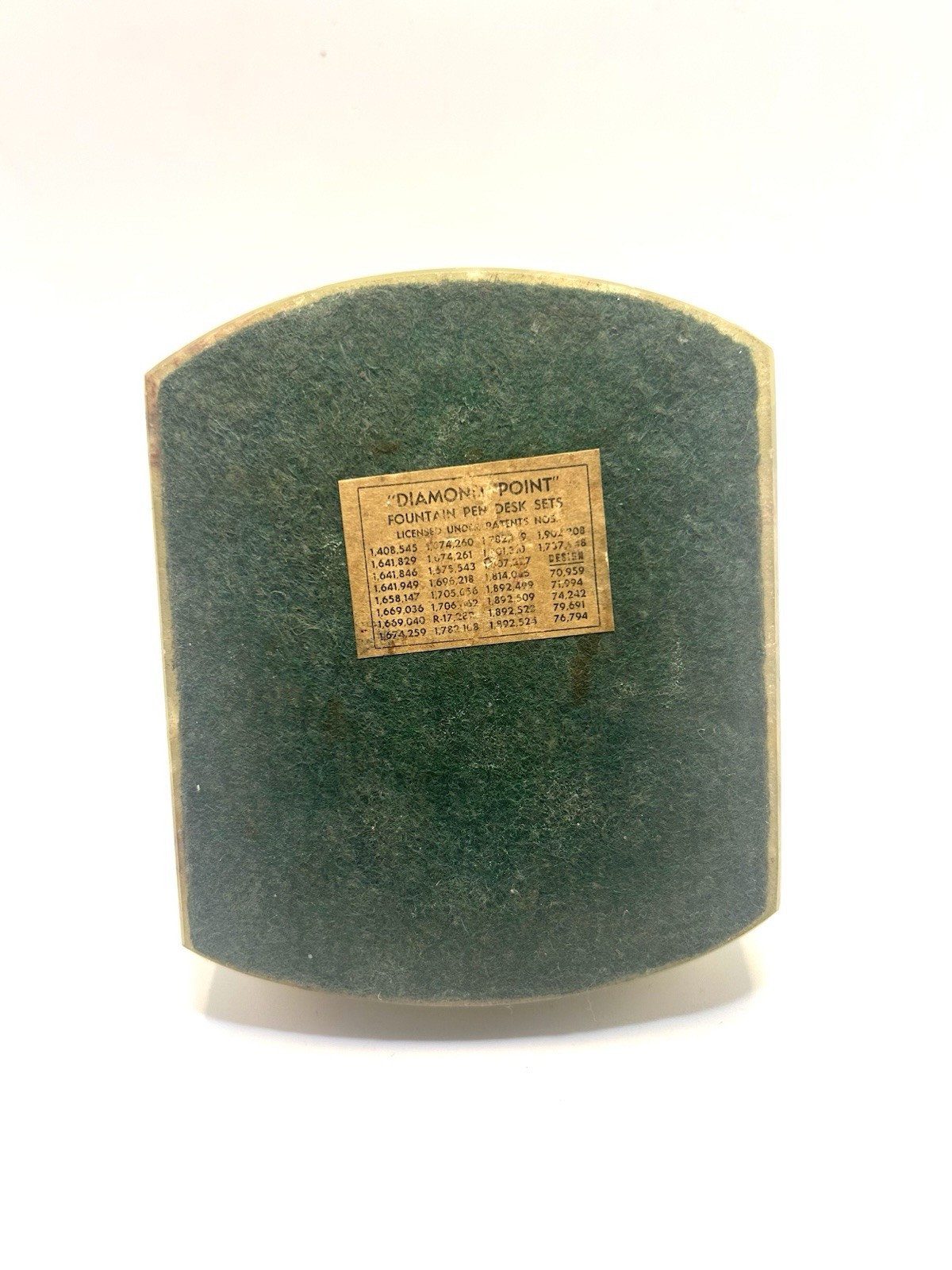 Vintage Green Onyx Marble And Brass 4 Piece Desk Set