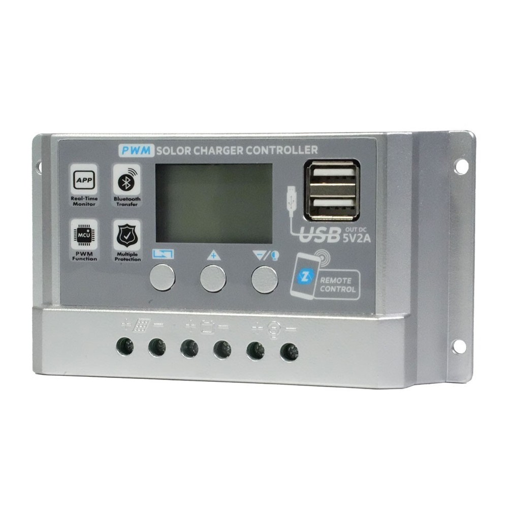 720W 30A Solar Charge Controller PWM 12 24V Panel Battery Regulator APP Comm USB