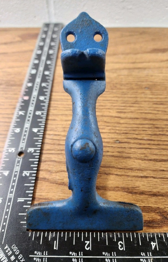 Antique Bench/Table Mount Light Duty Spring Clamp Woodworking Tool - Nice Shape!