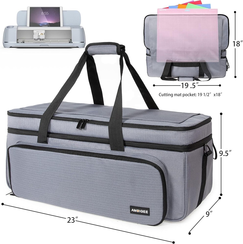 Carrying Case for Cricut Maker 3/4 Explore Air 2/3/4 Double-Layer Storage
