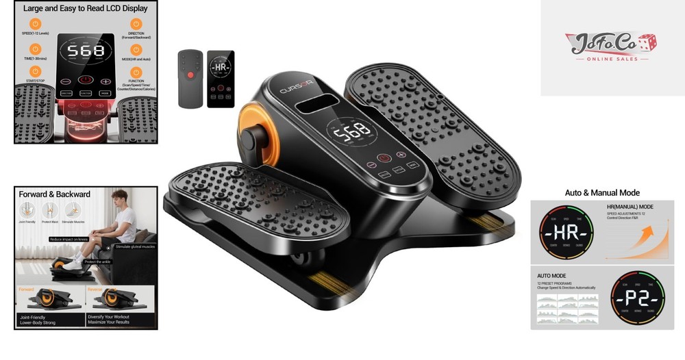 Compact Under Desk Elliptical Machine: Remote-Controlled & Whisper-Quiet Design