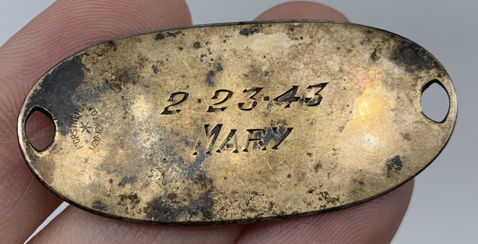WWII Gold Filled Forstner ID Bracelet Sweetheart Atlantic Highlands NJ Cook