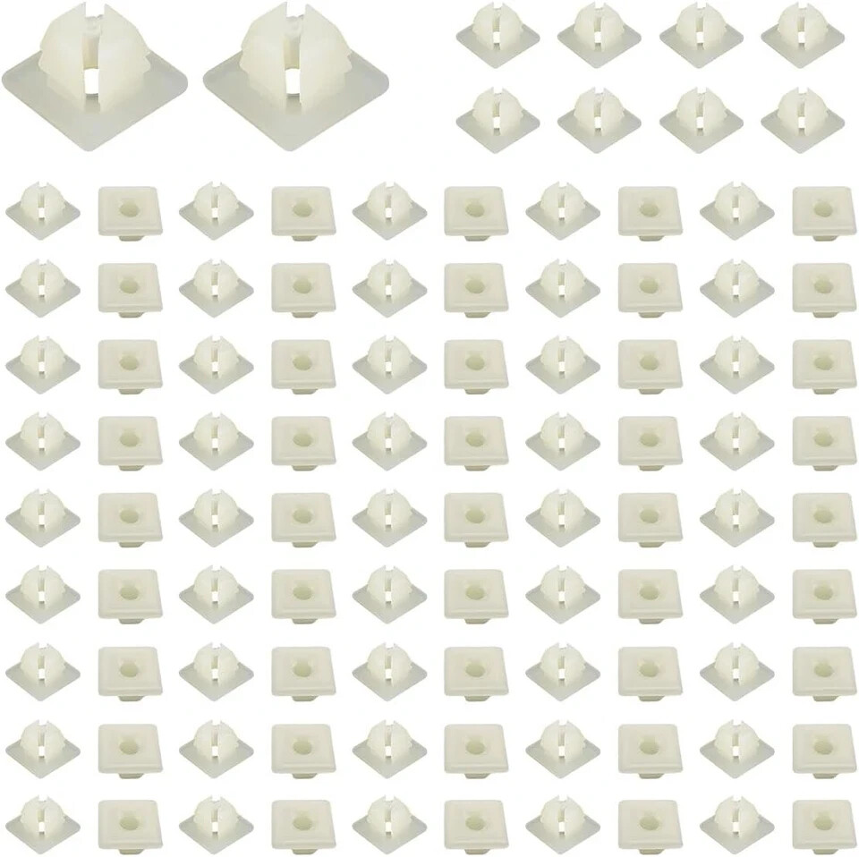 100 PCS License Plate Screw Inserts, Nylon Inserts for Front 100