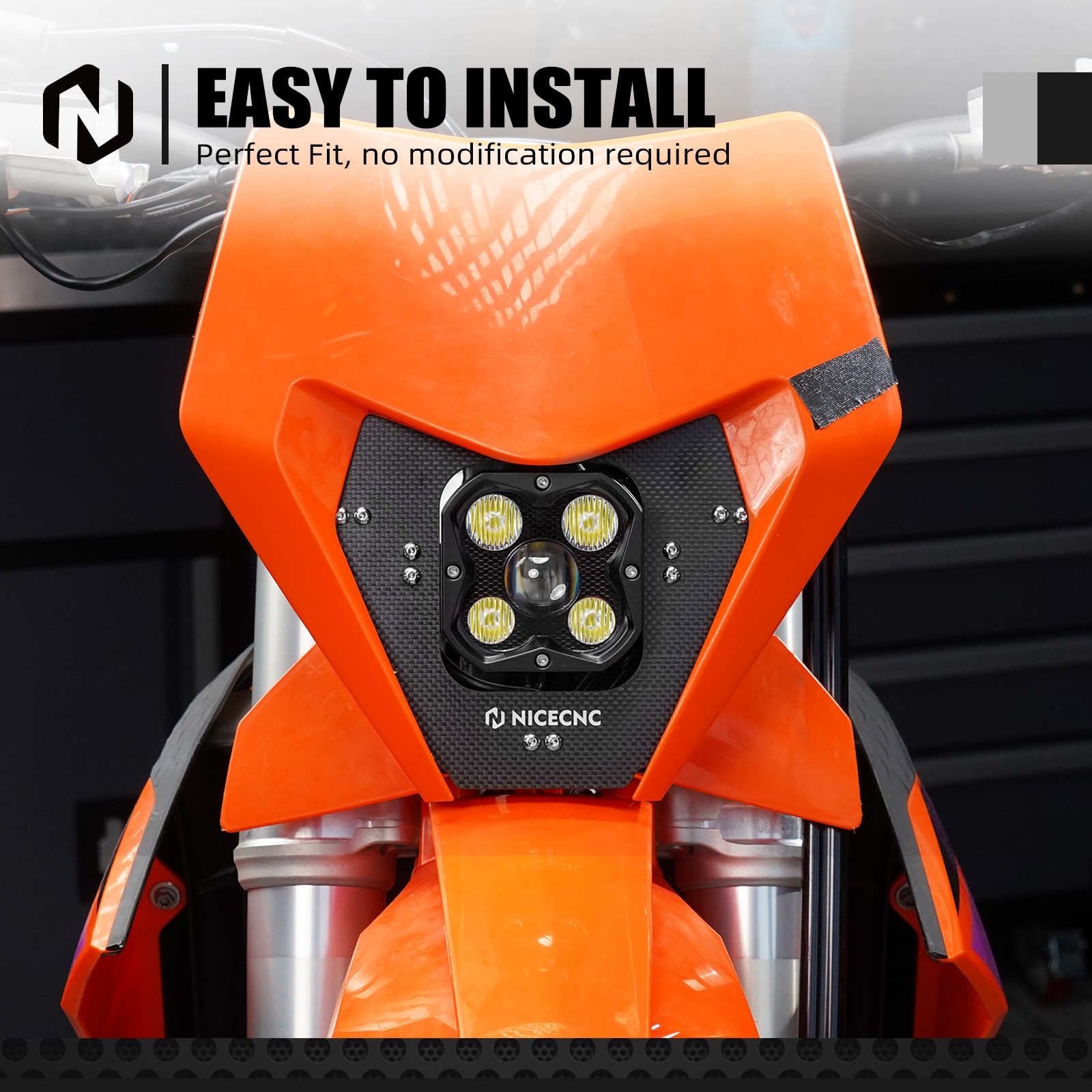 NICECNC LED Lamp Headlight For KTM 150 250 300 350 450 500 EXC F XC-W 2024-2025