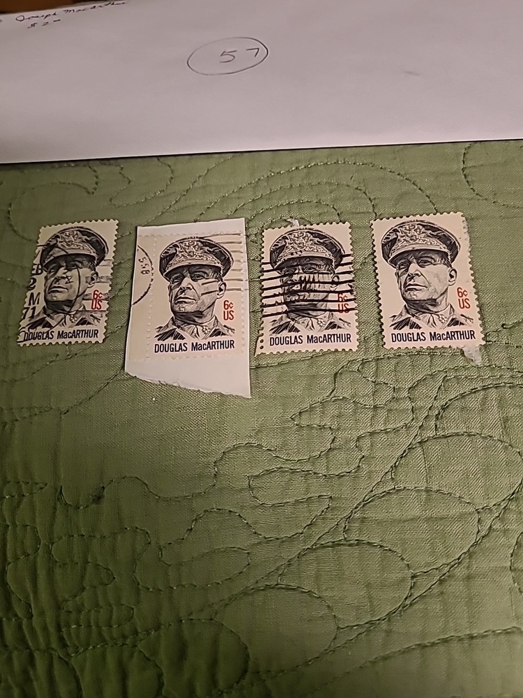 4 Douglas MacArthur Stamps (Envelope 57)