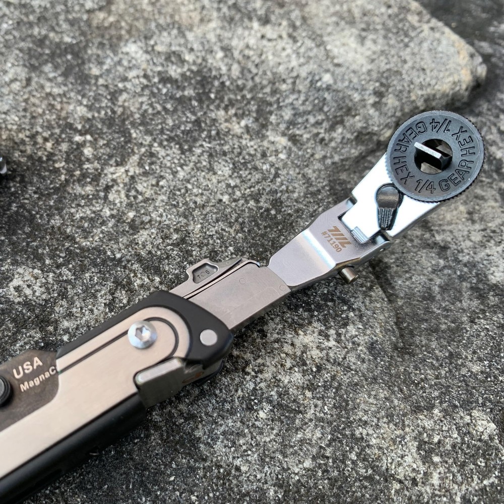 711L Flat End Flex Head EDC Ratchet Wrench - Screwdriver Accessory...