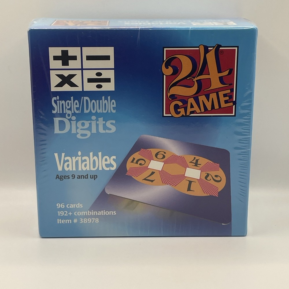 NEW 24 Game Variables Single/Double Digits Card Math Game  96 Cards