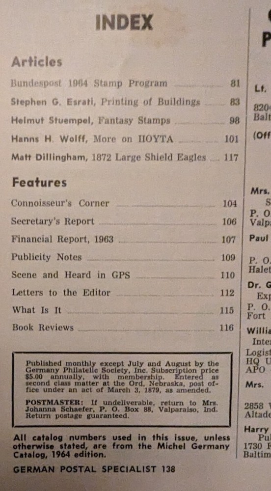 7 Vintage Issues 1964 German Post Specialist Newsletters POW Camps Himmler Stamp