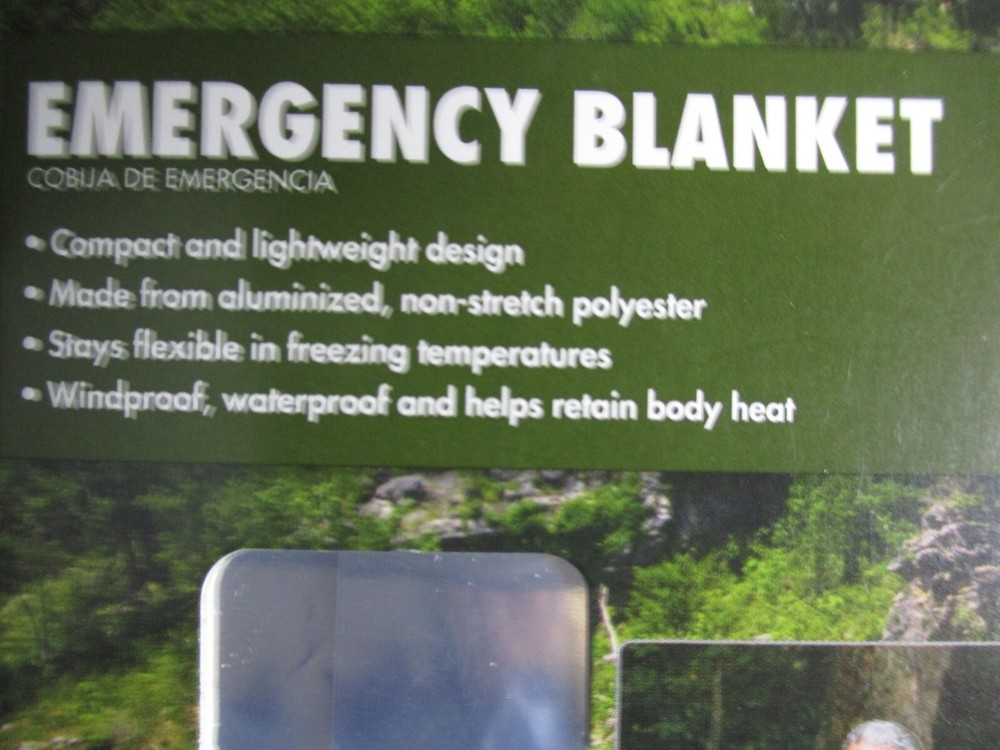 (3) Ozark Trail Emergency Blanket Aluminized Polyester Windproof Waterproof