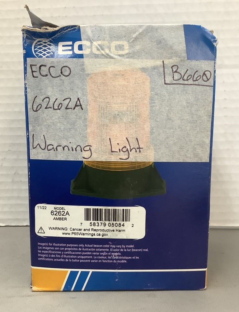 ECCO 6262A Strobe Amber LED Warning Light 12-80VDC (B660)