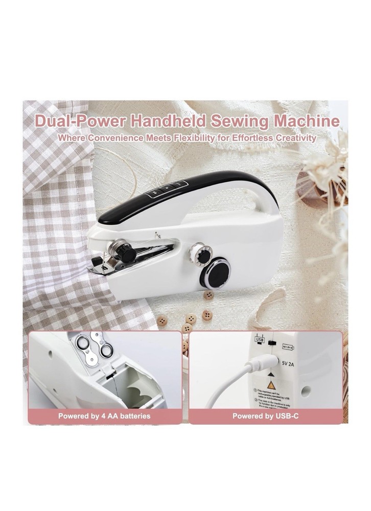 Handheld Sewing Machine for Quick Stitching, Easy to Operate Mini Portable Hand
