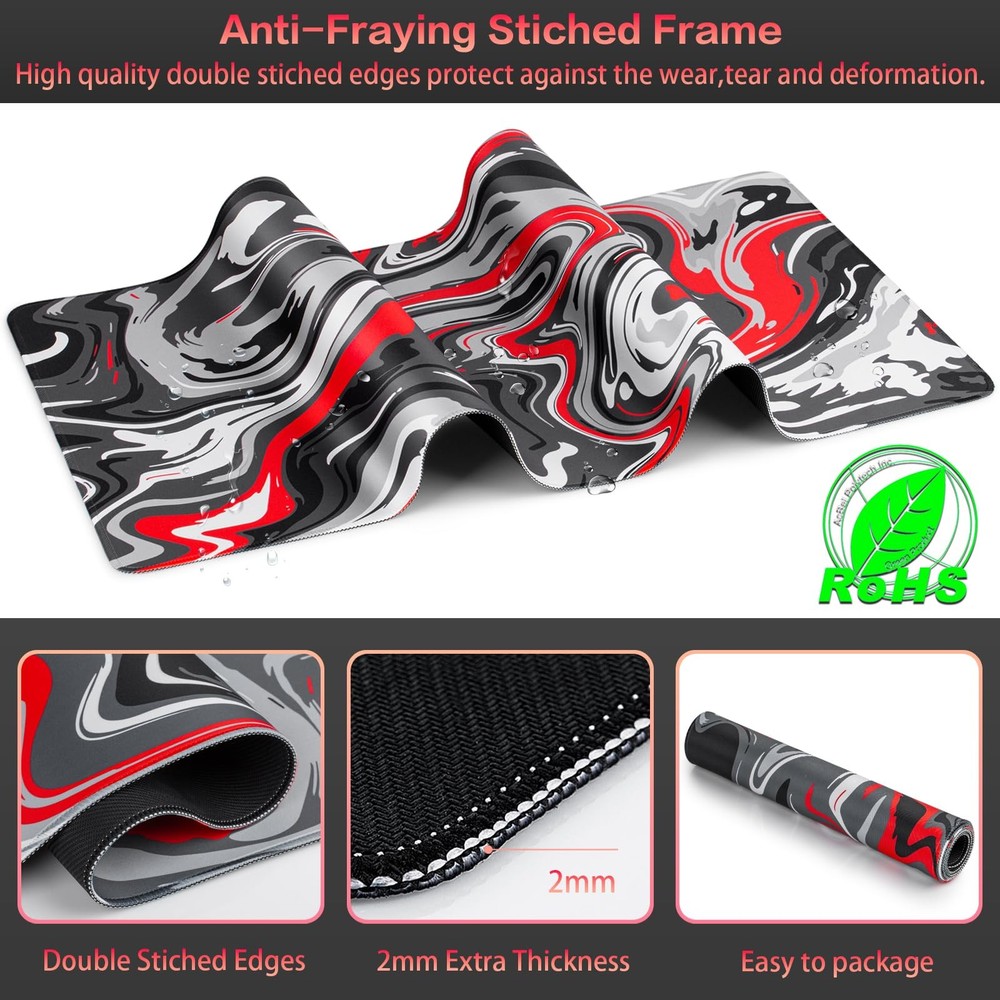 Gaming Mouse Pad, Fluid Pattern Mouse Pad 35.4x15.7inch Large Extended Comput...