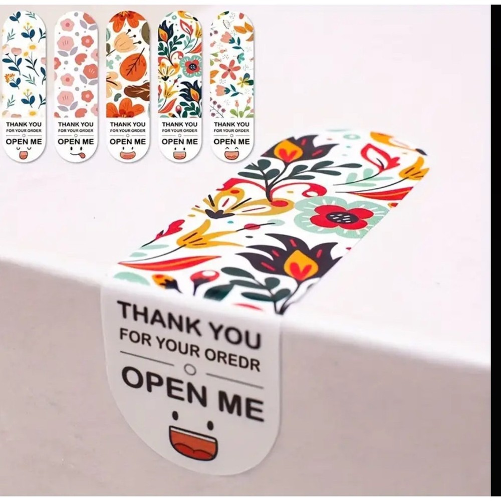 100pcs Cute Expression Rectangular Gift Box Stickers