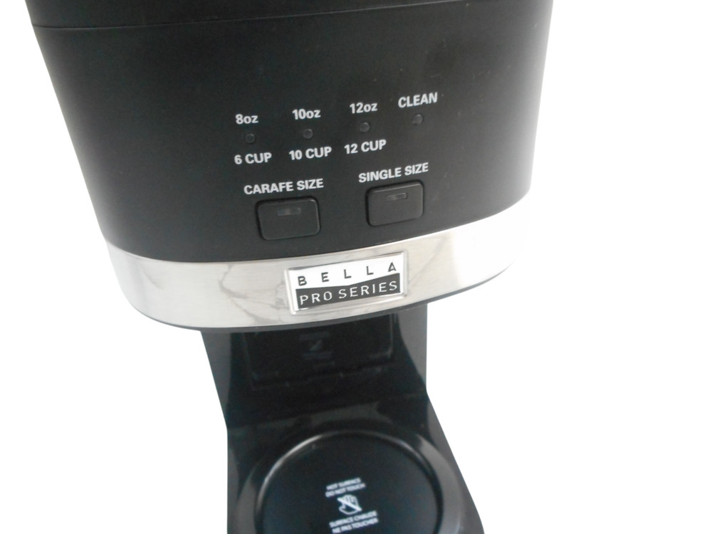 Bella Pro Series Single Serve & 12-Cup Coffee Pot Maker Combo - read