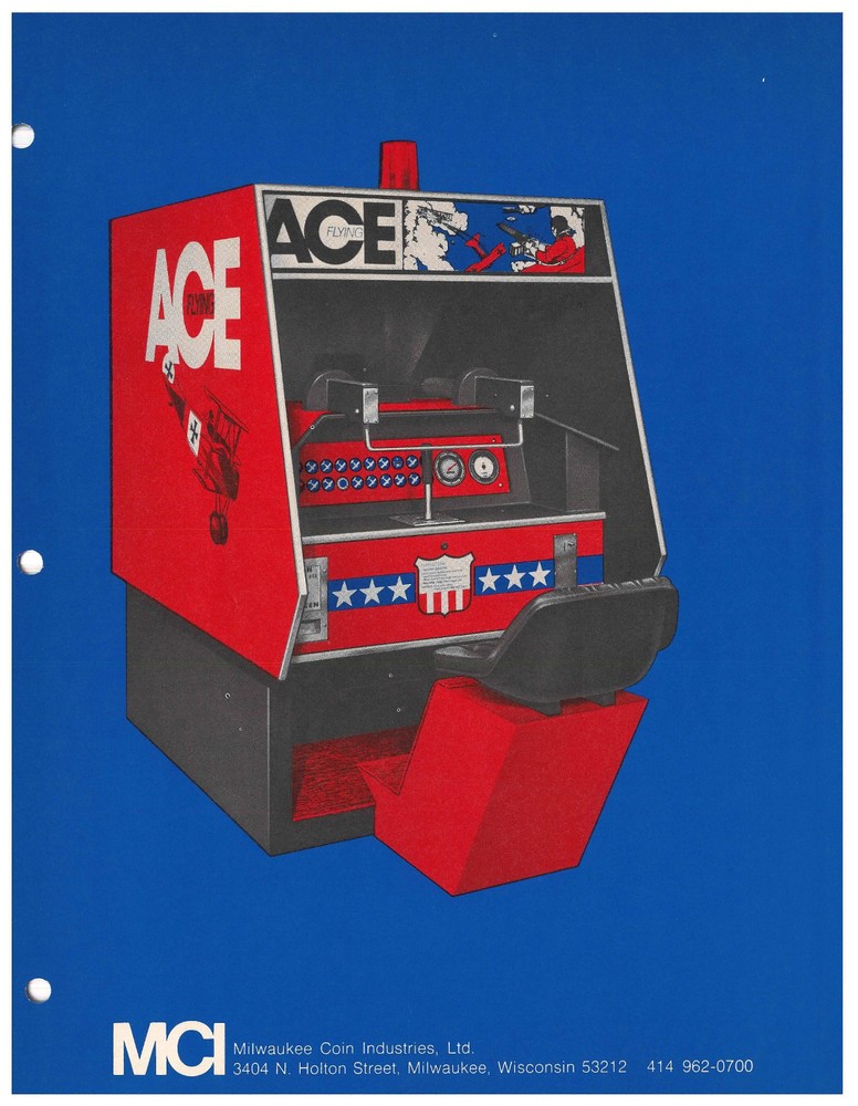Ace Flyer MCI Video Arcade Flyer / Brochure / Ad