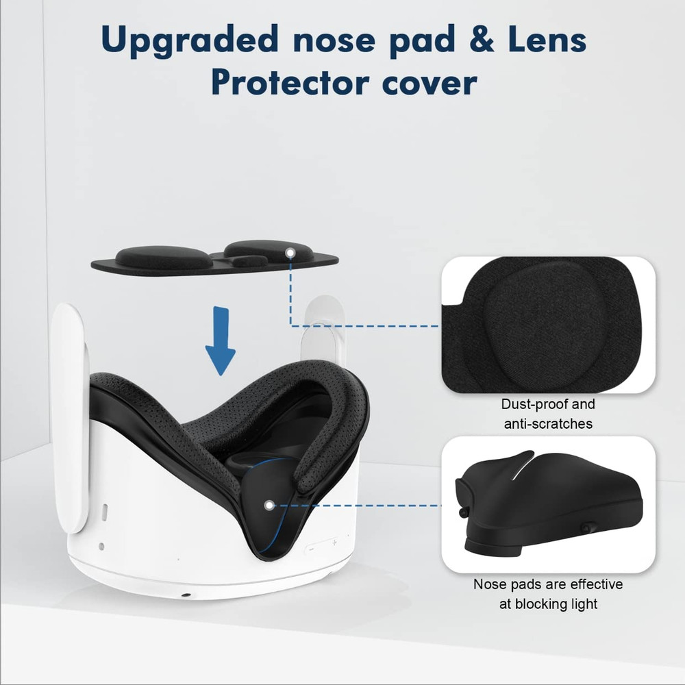 M AMVR Face Pad Compatible with Quest 2 Accessories, Face Pad Foam Replacement,