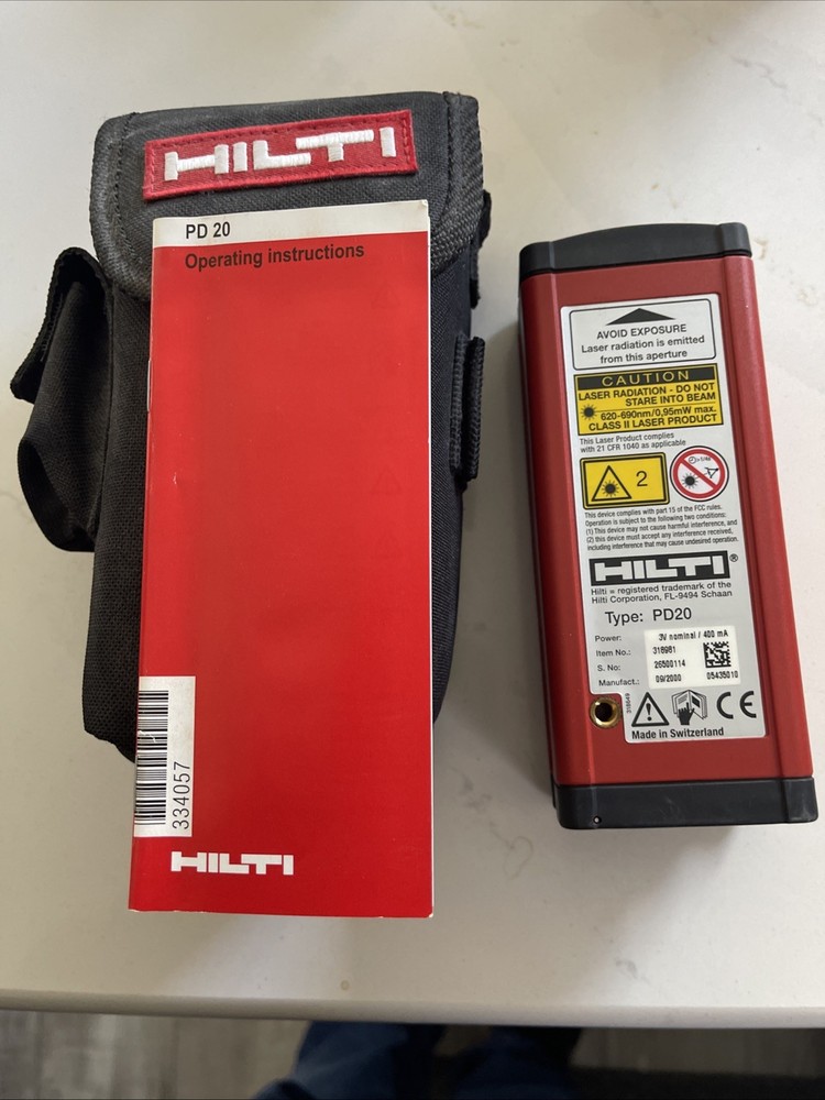 Hilti PD 20 Professional Laser Range Meter Measuring System TESTED