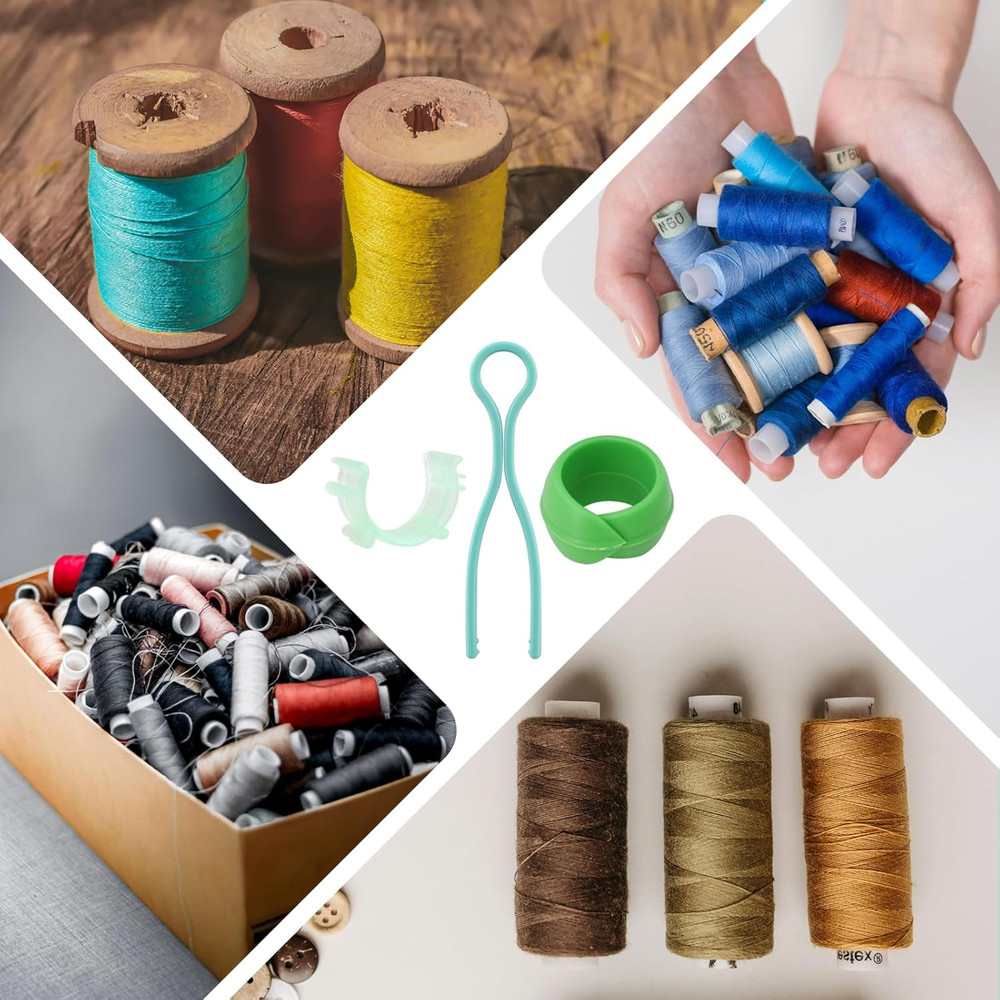 142pcs Bobbin Thread Buddies Set, Sewing Thread Organizing Clips, Bobbin Holders