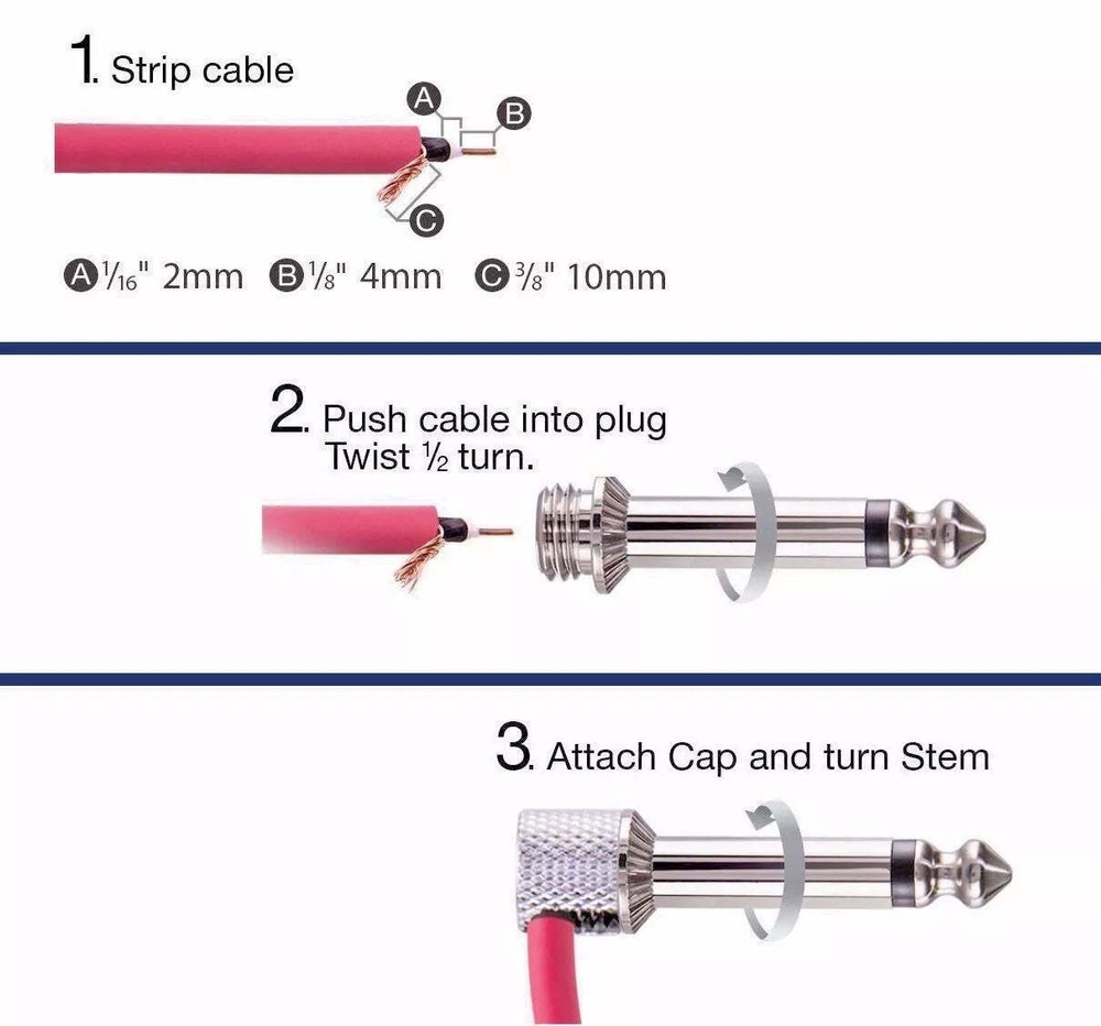 (10 Pack) LCTRPLG LAVA CABLES Right Angle Plug DIY High End Solderless Connectio