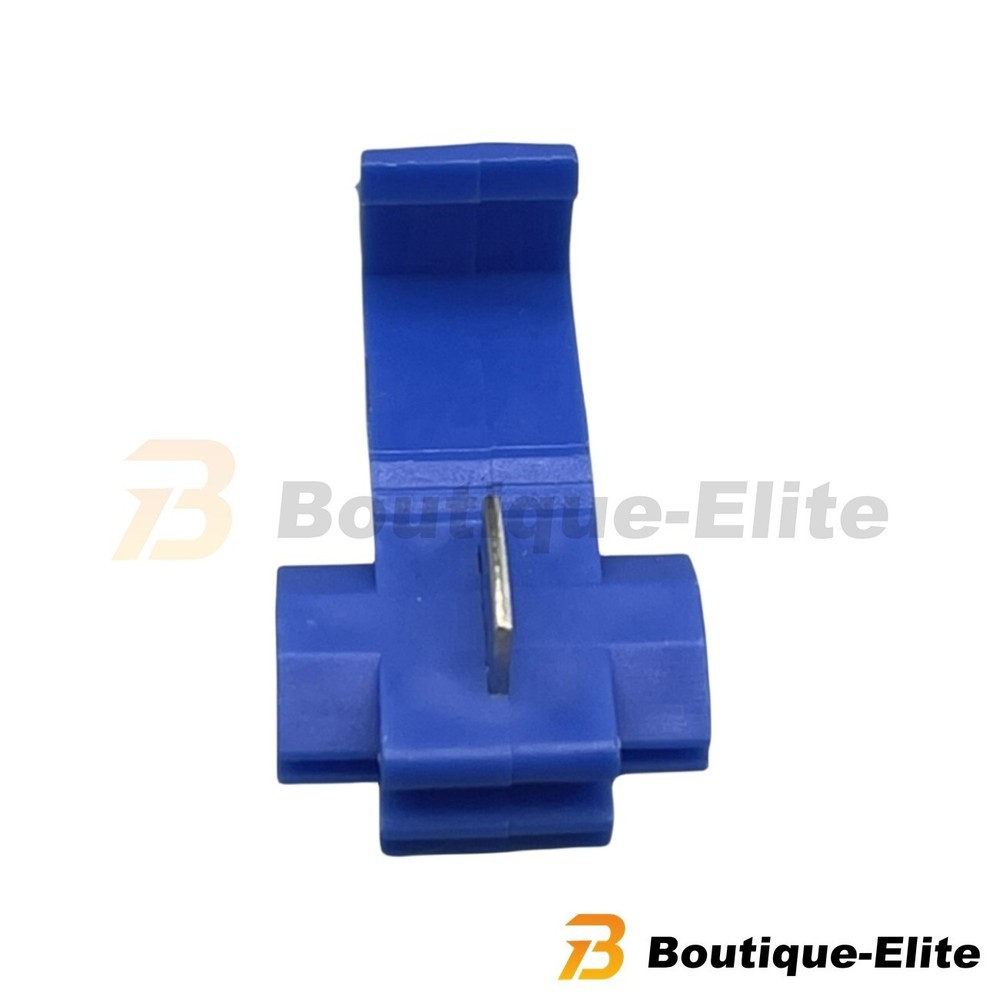 100-PCS Blue Electrical Cable Connectors Quick Splice Lock Wire Terminals Crimp