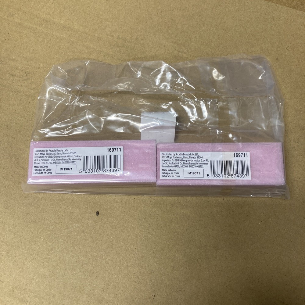 2 Pack Beauty Secrets Neon Buffer 4-Sided Assortment Bright Pink