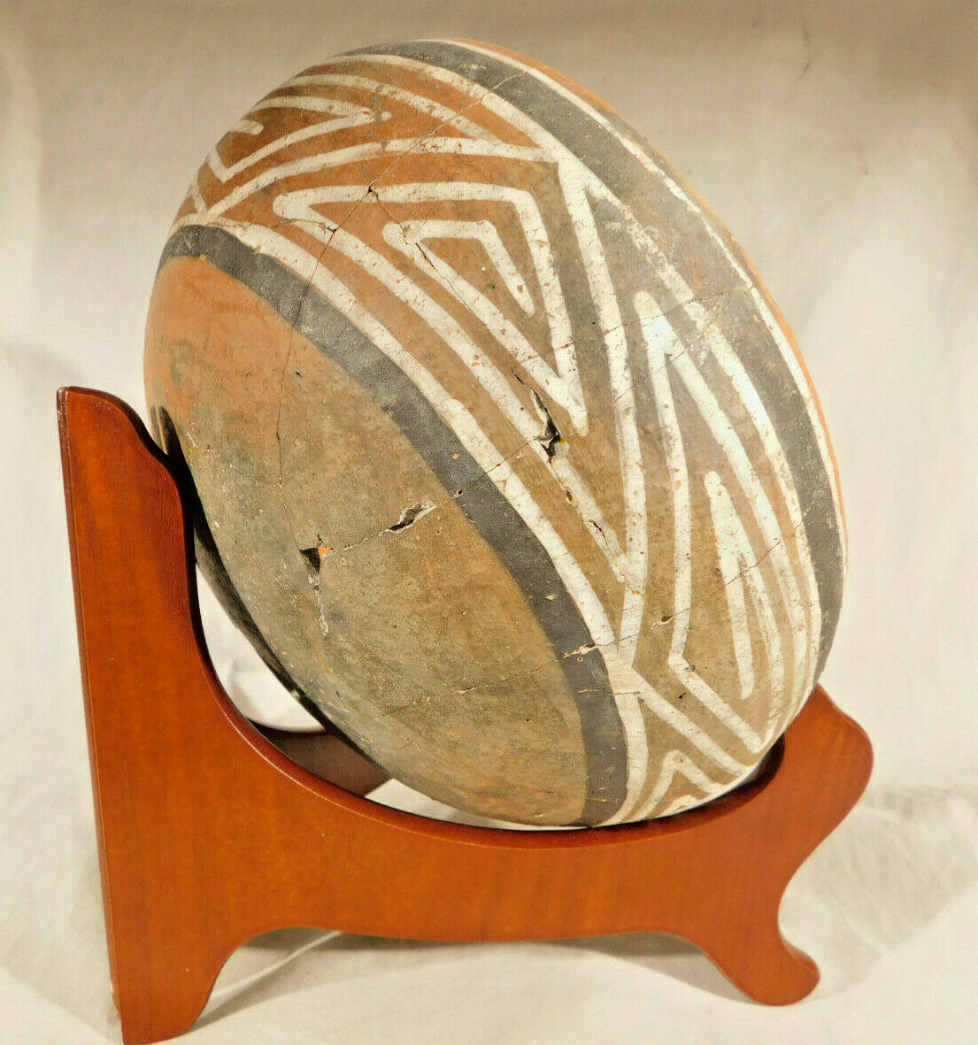 BOWL Display Stand Folding Solid WOOD Large Size