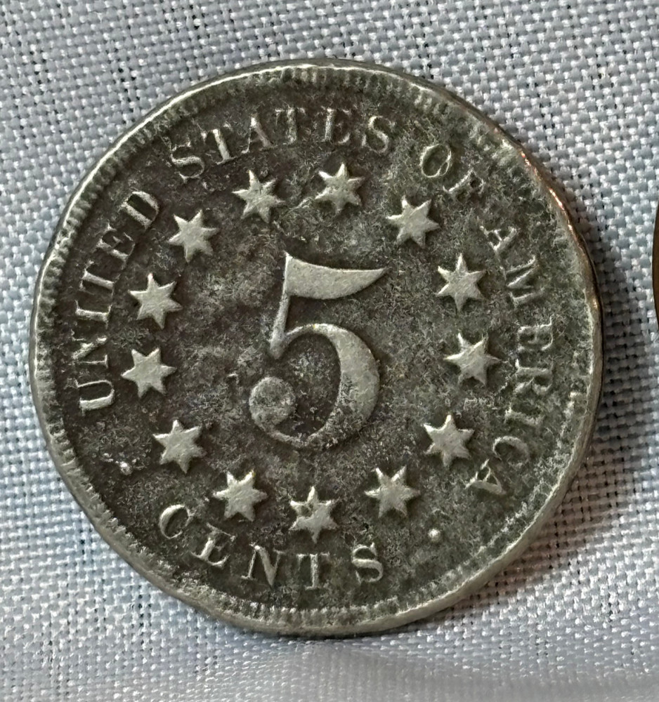 1864 2 Cent Piece & 1867 Shield Nickel