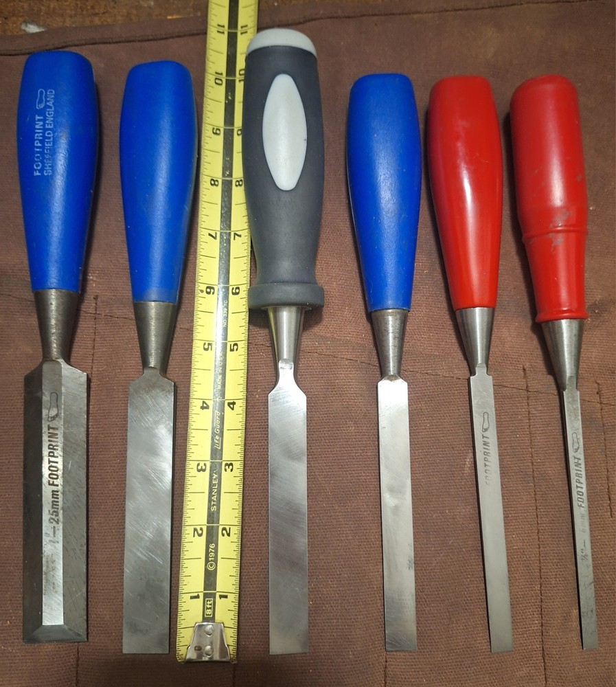 6 Pc Footprint Wood Chisel Ste