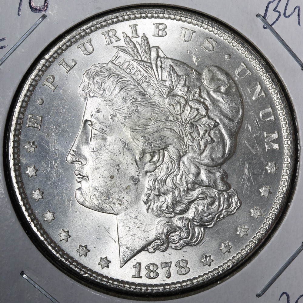 1878 7TF Morgan Silver Dollar GEM BU *UNCIRCULATED* MS E370 QABM