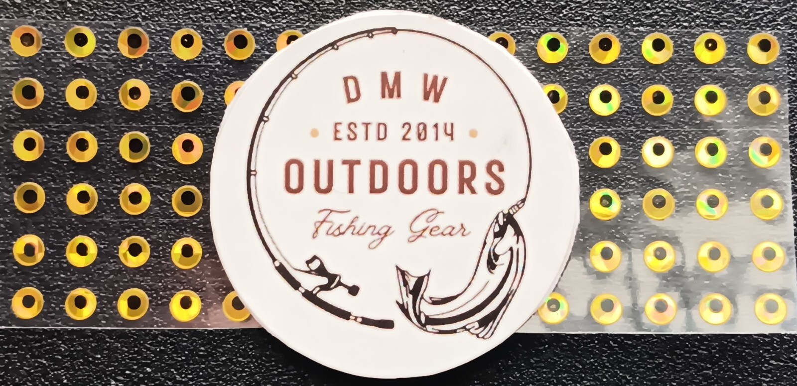 Holographic Flat Adhesive Fish Eyes, Multi Sizes & Colors Available, Fly Tying