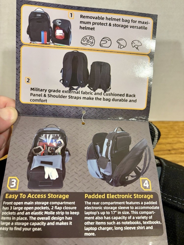 MELOTOUGH Welding Tool Backpack Welder Backpack Gear Pack with Helmet Case.
