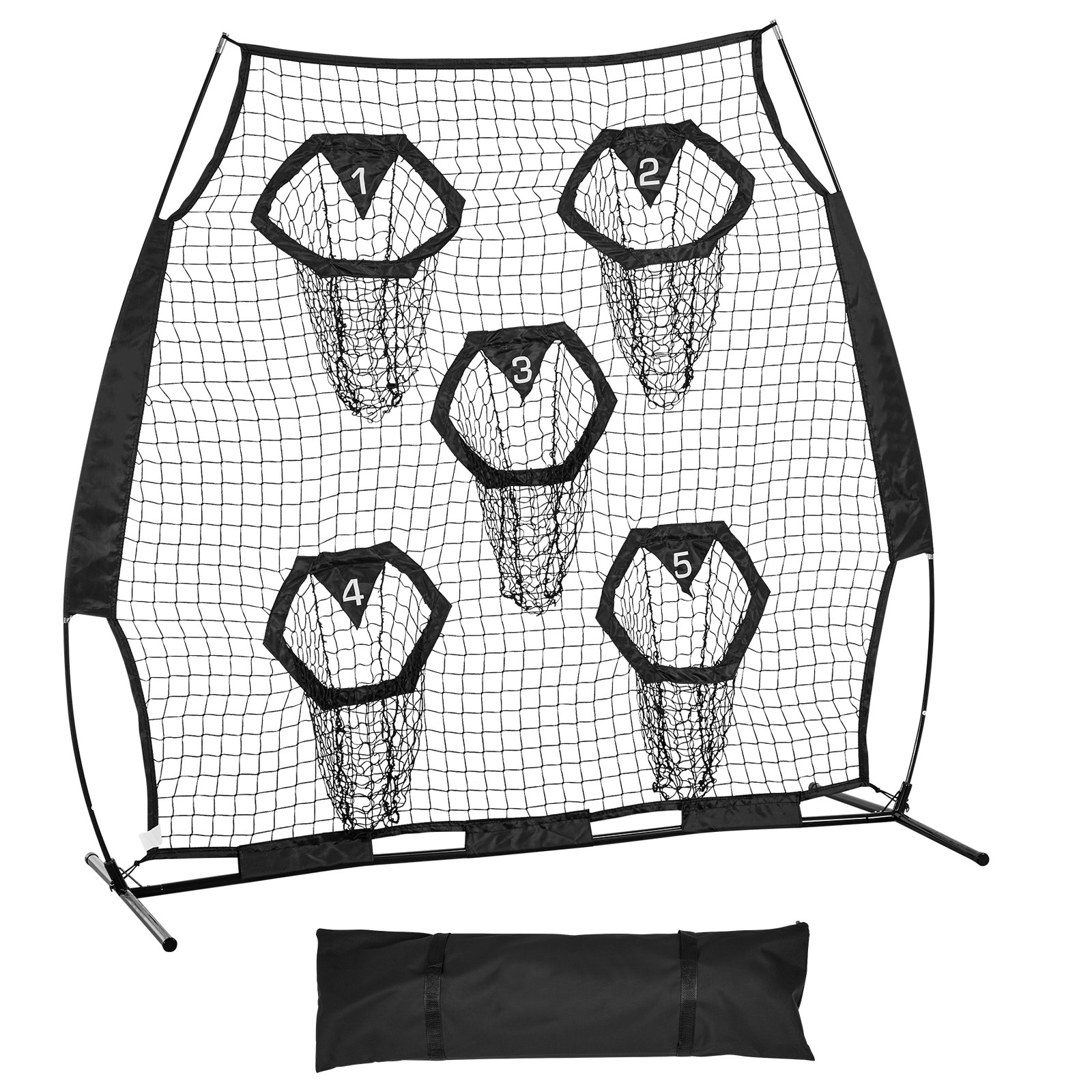 Uimoso 6x6ft Portable Football Throwing Net for QB Training and Practice - Black