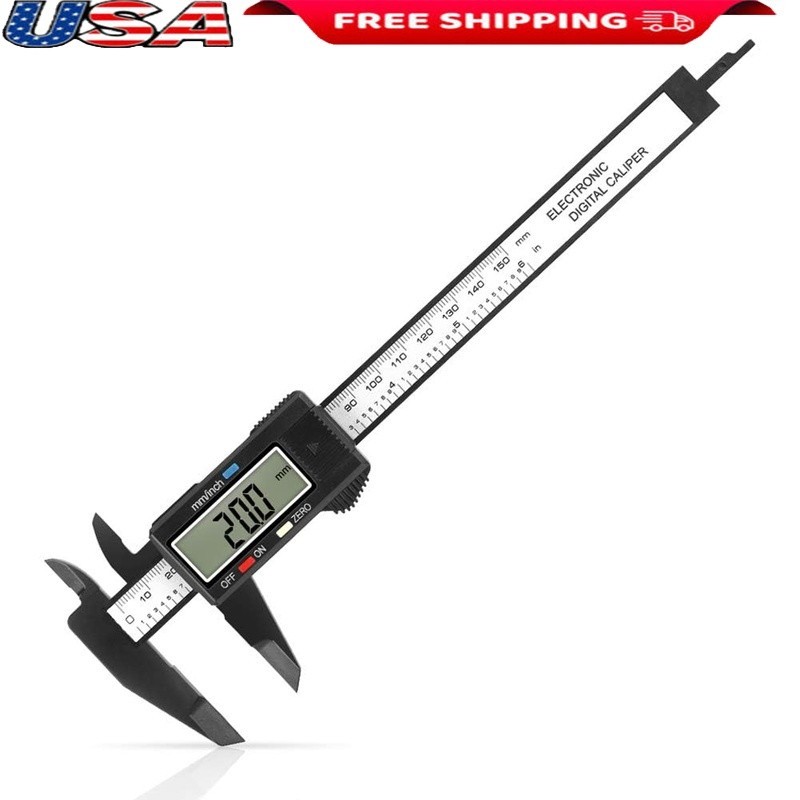 Digital Caliper 6 Inch LCD Measuring Tool Precision Depth Inch mm Conversion New