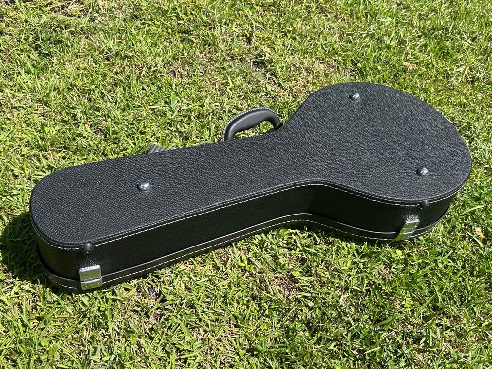 Glarry Prefessional Hardshell A-Style Pattern Leather Wood Mandolin Case