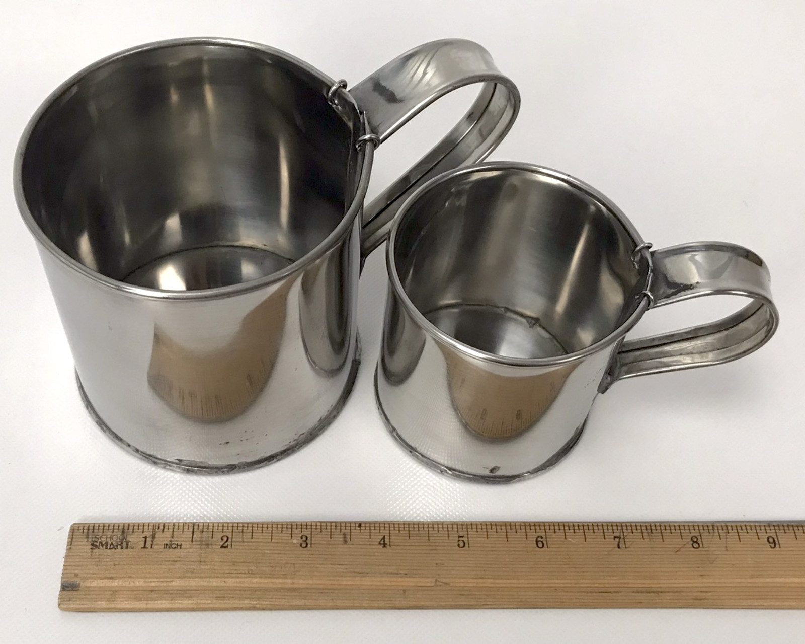 Stainless Steel "Tin" Cup - Two Piece Bottom