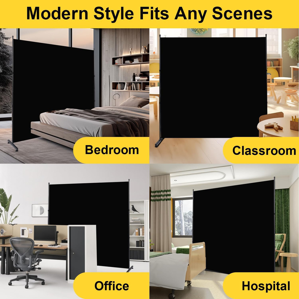 6Ft Single Panel Room Divider Temporary Fabric Indoor Room Divider Wall Divider