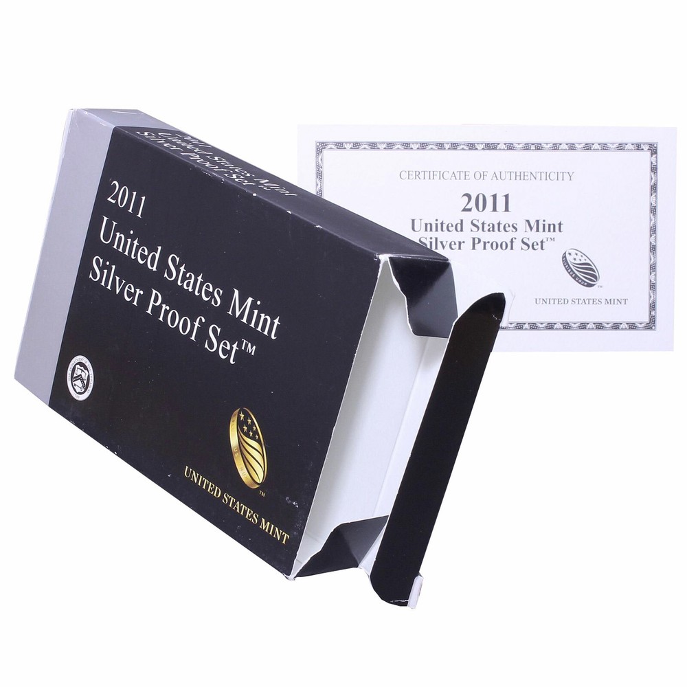 Empty Packaging Replacement Silver Proof Set Box & COA No Coins 2011