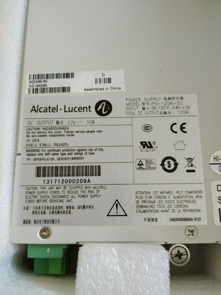 Alcatel Lucent PS-120W-DC Power Supply
