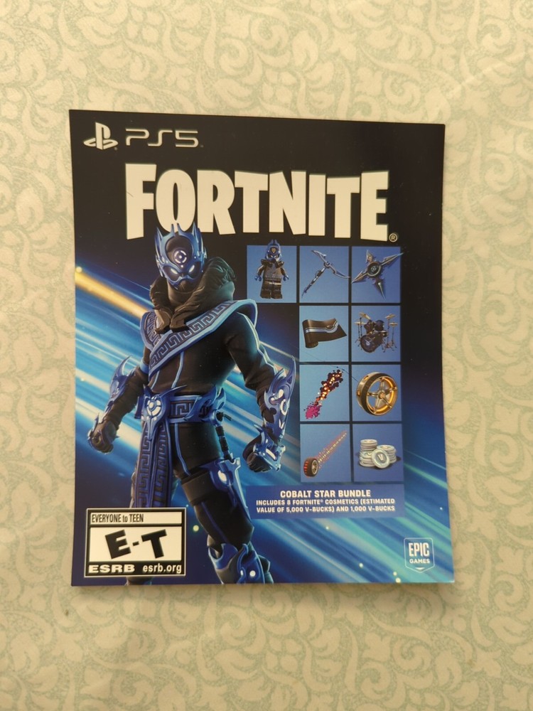 Fortnite Cobalt Star Bundle + 1000 V-Bucks PS5 Code